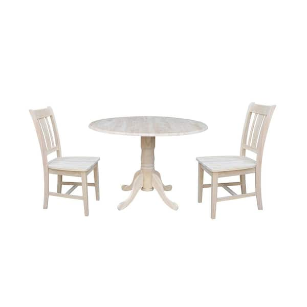 International Concepts Brynwood 3-Piece 42 in. Unfinished Round Drop ...