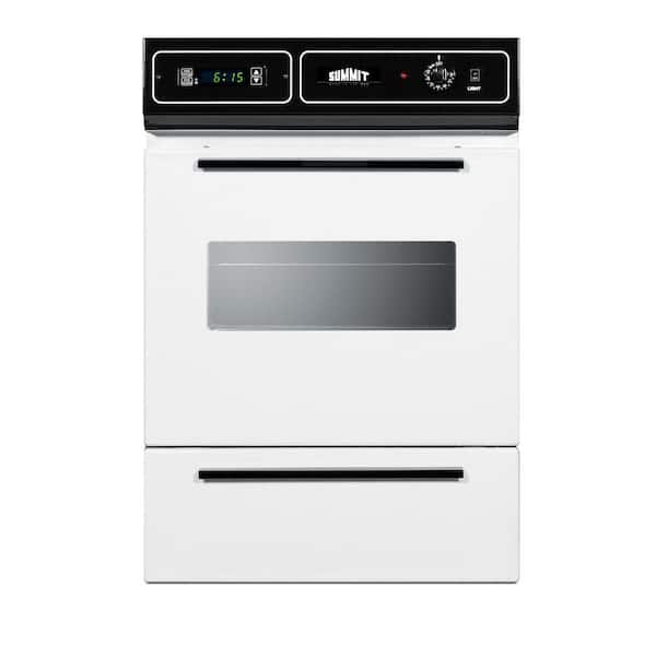 Summit Appliance 24 in. Single Electric Wall Oven in White, 115-Volt