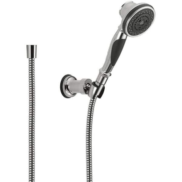 Delta 3-Spray Patterns 1.75 GPM 3.75 in. Wall Mount Handheld Shower Head in Chrome