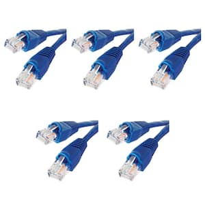 3 ft. Cat5e UTP Ethernet Cable, Blue(5-Pack)