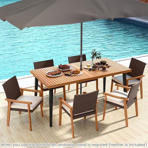 cream tilt rectangular patio umbrella Outsunny 10' Cantilever Patio Umbrella with 360 Rotation & Tilt, Cream  White