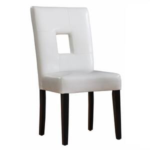 White Keyhole Back Dining Chairs (Set of 2)