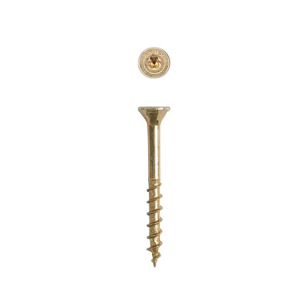 #8 x 1-1/2 in. Interior Flat Head Wood Screws Construction Framing Torx T-Star Plus (197 Each) 1 LB Bit Included