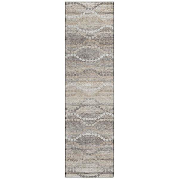 Chantille Machine Washable Indoor/Outdoor Abstract ACN2030 Beige 2 ft. 3 in. x 7 ft. 6 in. Runner Rug