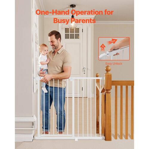 Baby Gate, 26-40 Adjustable Width, 36 High Dog Gate, Easy