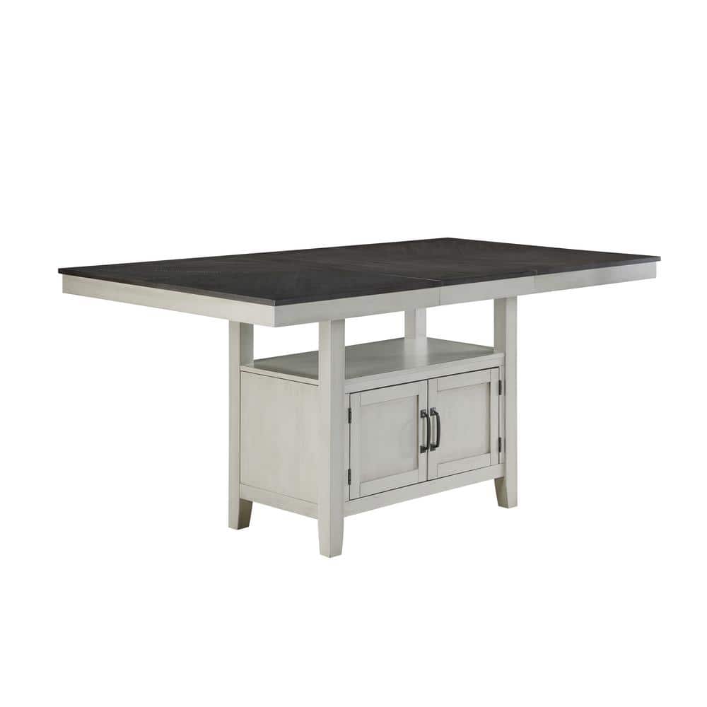 Hyland Stone Gray and Charcoal 7-Piece Counter-Height Dining Set