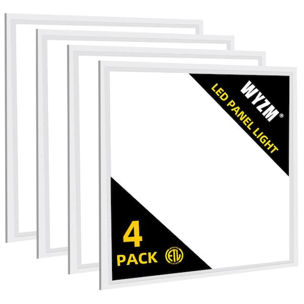 2 ft. x 2 ft. 5800 Lumens Integrated LED Panel Light 5000K Dimmable 0-10-Volt, (4-Pack)