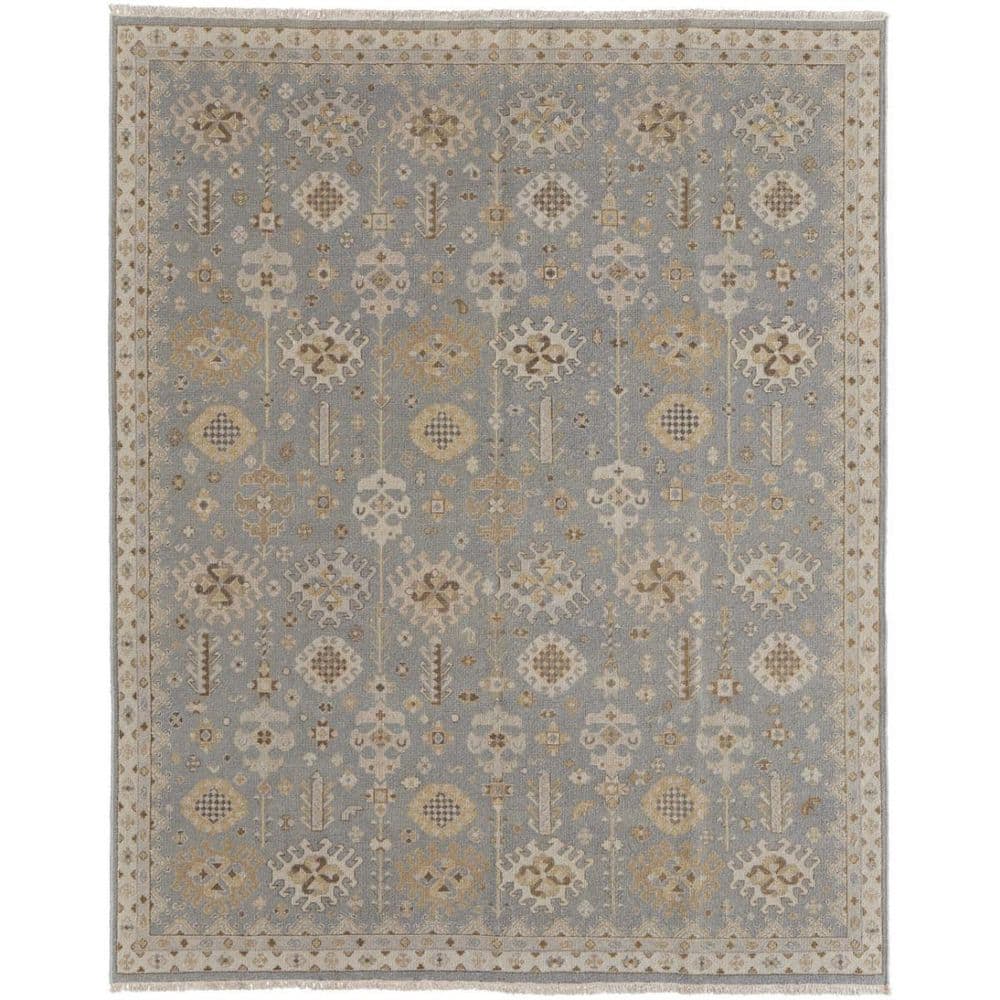 6' X 9' Gray and Ivory Wool Oriental Hand Knotted Area Rug With Fringe price history on PriceWatchPro