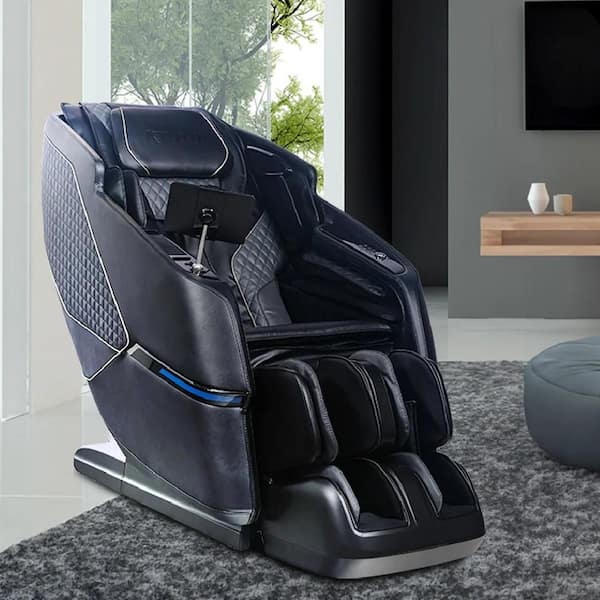Black Synthetic Leather Kizuna M688 Dual-Mech Massage Chair with Cooling