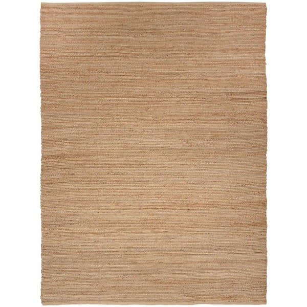 Nourison Natural Jute Natural 9 ft. x 12 ft. All-Over Design Contemporary Area Rug