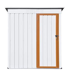 5 ft. W x 3 ft. D Galvanized Metal Shed with Lockable Doors, Tool Storage Garden Shed For Patio Lawn Backyard Trash Cans