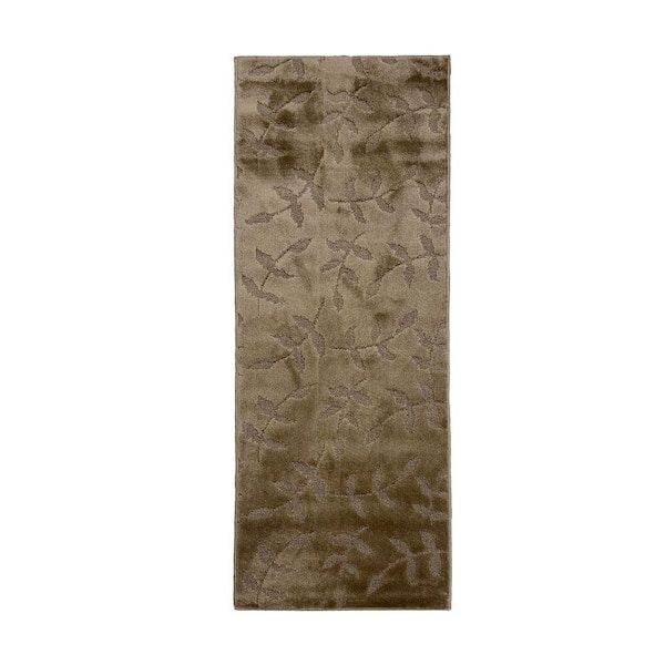 Euro Flowers Beige 26 in. W x 276 in. L Stair Runner 49.9 sq. ft.