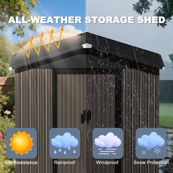 Nuu Garden 6 ft. x 4 ft. Metal Outdoor Backyard Garden Storage