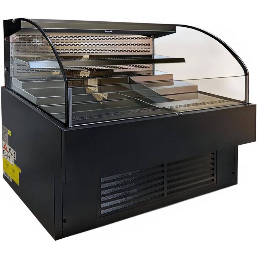 60 in. 14.3 cu. ft. Commercial Changer Open Display Refrigerated Showcase EC405B Black