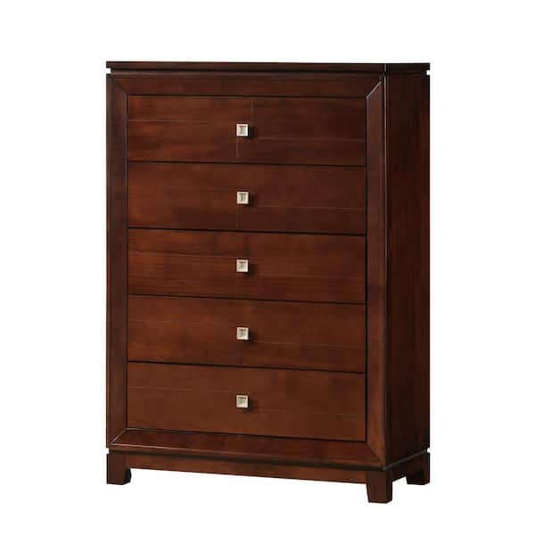 Picket House Furnishings Easton 5-Drawer Chest in Cherry