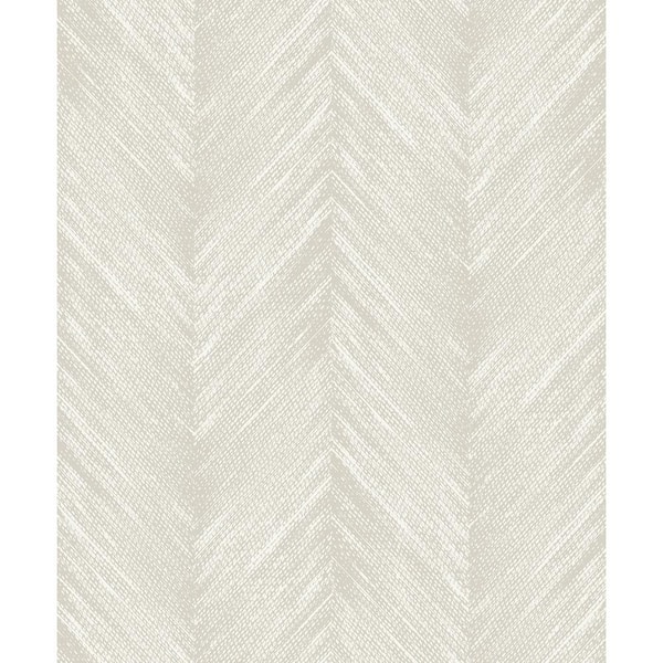 Seabrook Designs Mist Otto Chevron Unpasted Paper Nonwoven Wallpaper Roll 57.5 sq. ft.