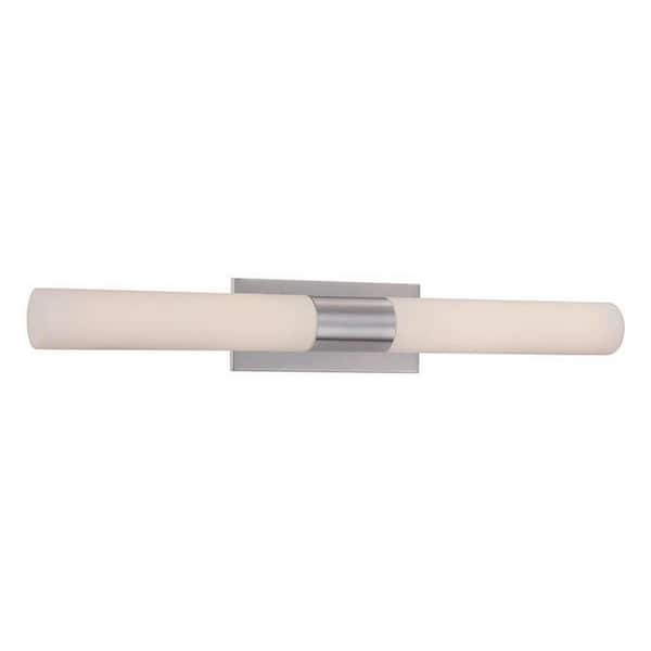 WAC Lighting Elementum 30 in. Brushed Nickel LED Vanity Light Bar and Wall Sconce, 2700K