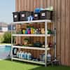 AR SHELVING All-Road 4-Tier Steel Storage Shelving Unit in Silver, Washable Polypropylene Racks, Indoor/Outdoor Use, 59 x 20 x 71 in TRA18402K1037ZM