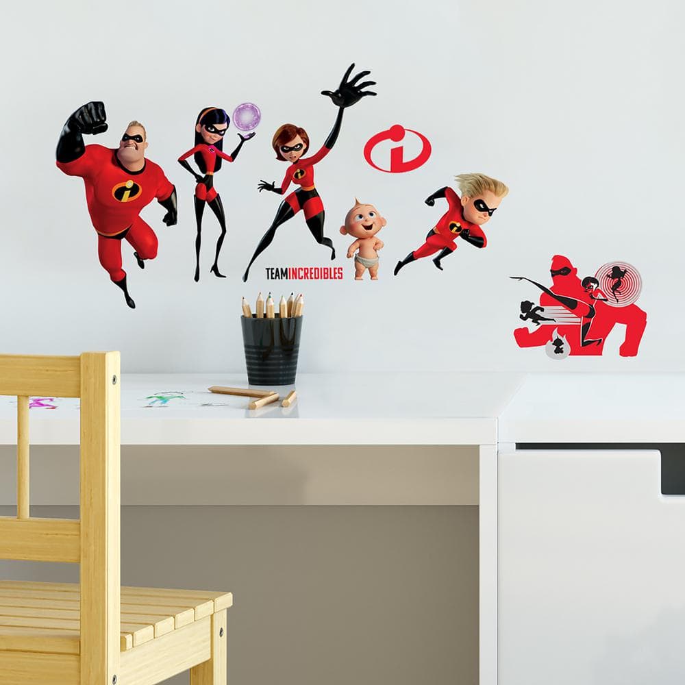 Disney Pixar Incredibles 2 Peel and Stick Wall Decals