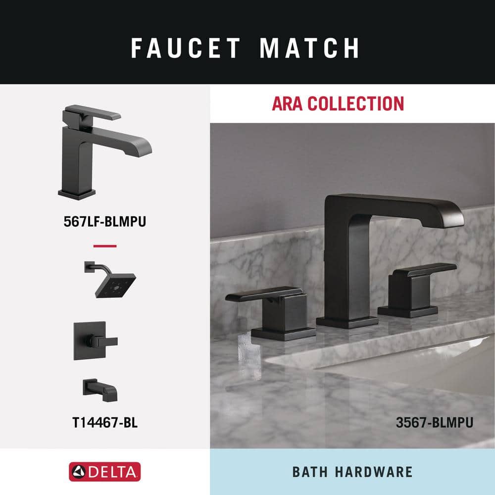 Ara 24-inch Matte Black Wall Mounted Towel Bar