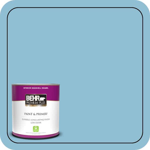 BEHR PREMIUM PLUS 1 qt. #M490-3 Speedboat Eggshell Enamel Low Odor Interior Paint & Primer