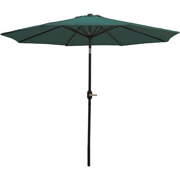 Cubilan 9 Foot Outdoor Patio Umbrella - Push-Button Tilt & Crank Patio Table Umbrella - Aluminum Pole & Polyester Shade Canopy