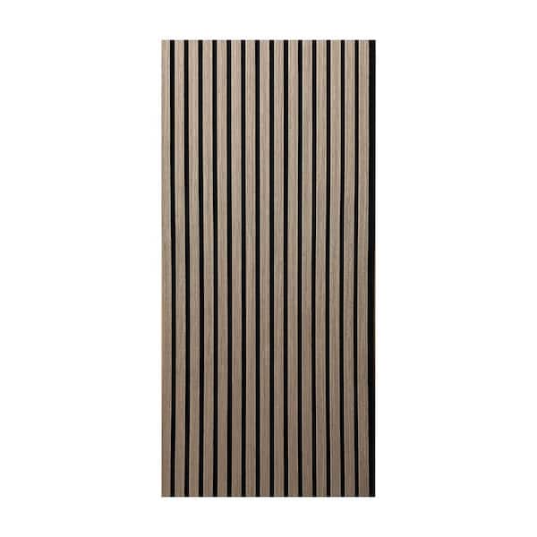 Ejoy 94.5 in. x 24 in x 0.8 in. Acoustic Vinyl Wall Siding with Real Wood Veneer (Set of 1 piece)