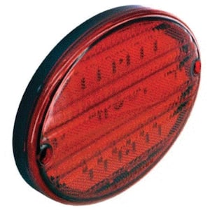 LED Exterior Tail Light - 52 Diode, 3-Wire, Red, Oval