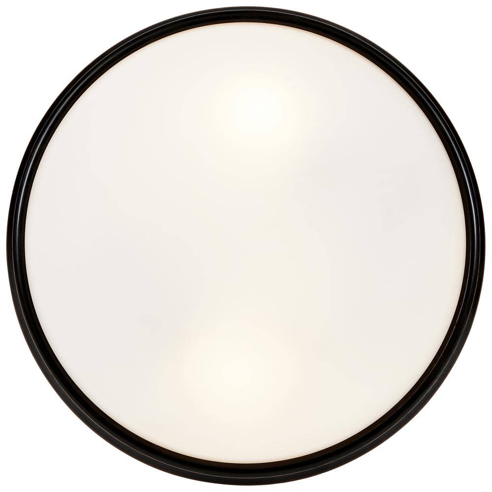 Oil Rubbed Bronze 10.5" Glass LED Flush Mount