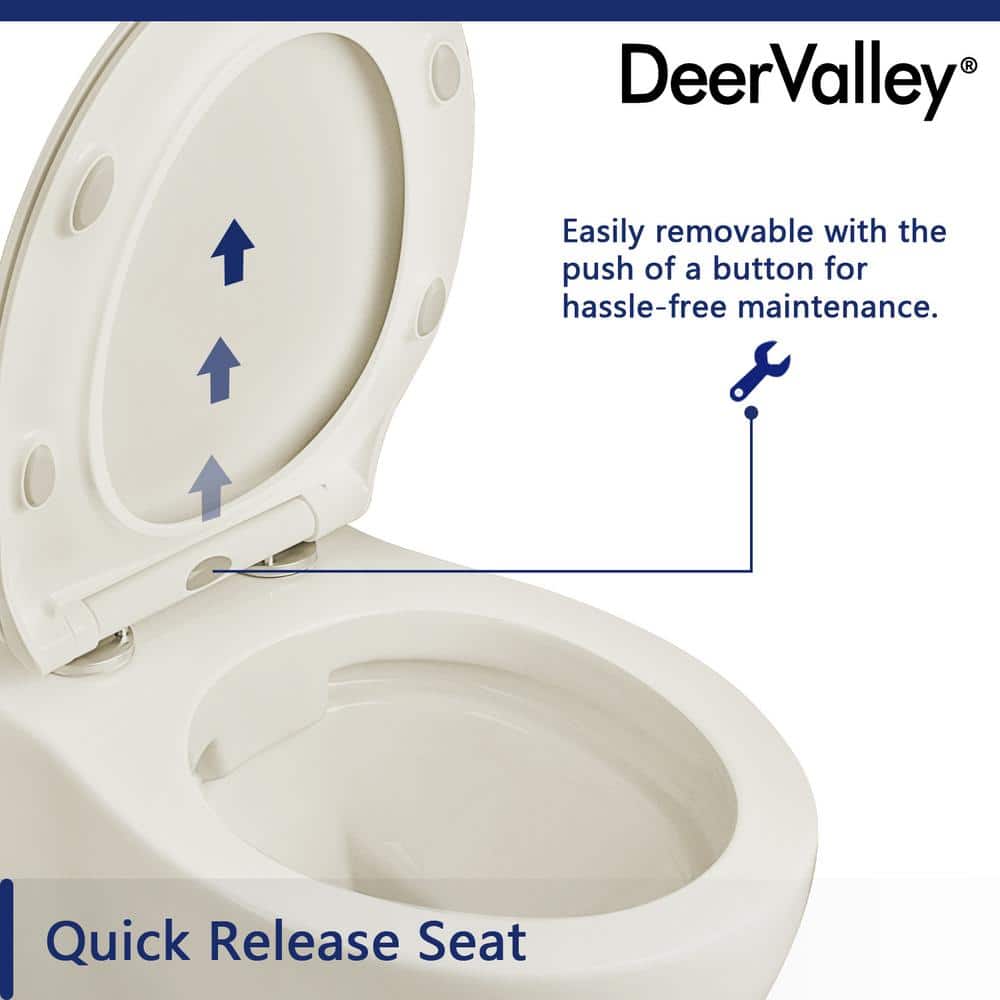 Beige Ceramic Wall-Hung Elongated Toilet with Slow-Close Seat