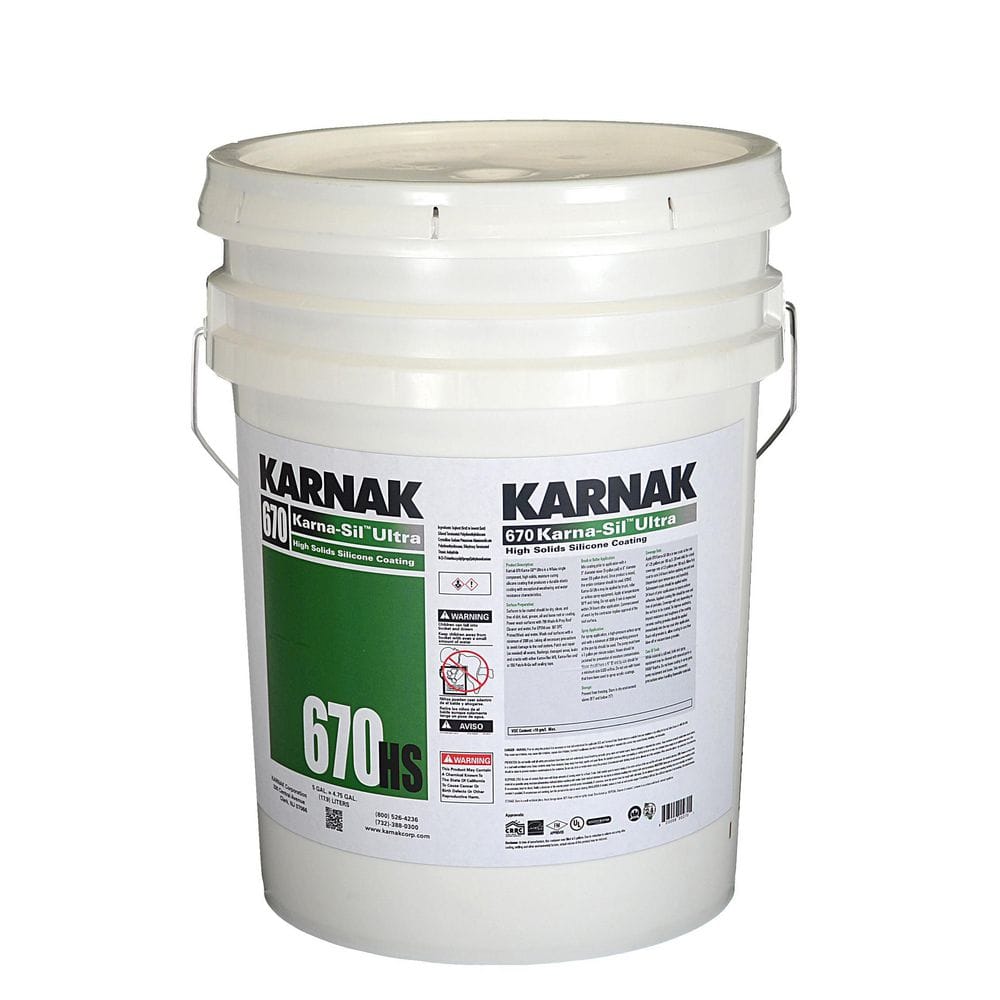 Karnak 5 Gal. 670HS Karna-Sil Ultra White Silicone Reflective Roof ...