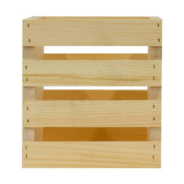9.5in x 9in x 9.5in Square Wood Crate Crates and Pallet 