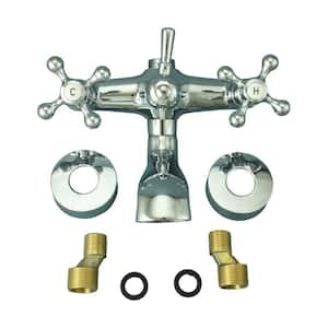 3-Handles Bathtub Faucets with Chrome Part Only with Fittings