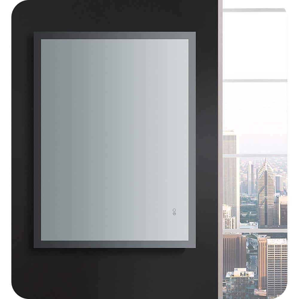 Sleek 48"x36" Frameless Bathroom Vanity Mirror with LED Halo & Fog-Free Technology
