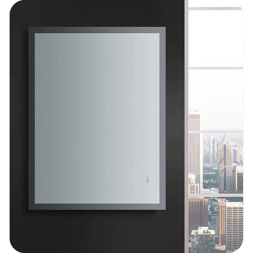 Sleek 48"x36" Frameless Bathroom Vanity Mirror with LED Halo & Fog-Free Technology