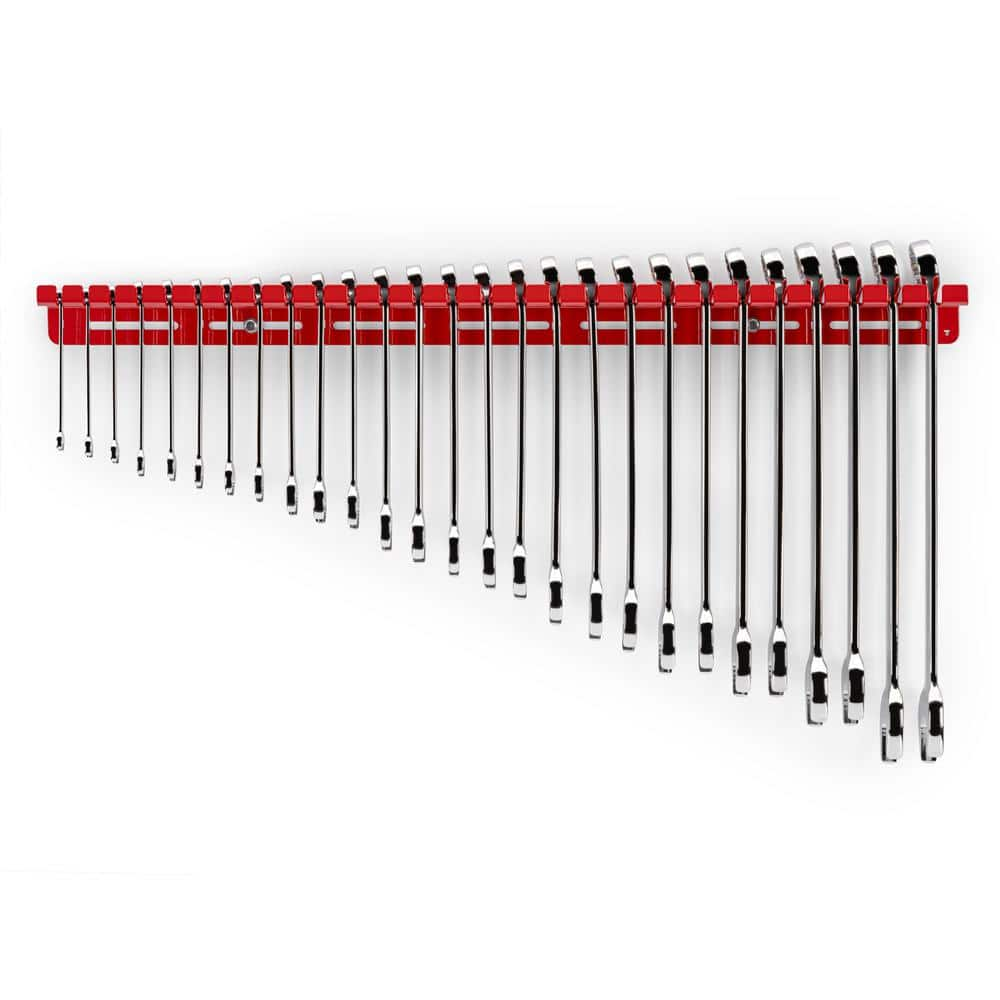 TEKTON 6 mm to 32 mm Combination Wrench Set with Wall Hanger