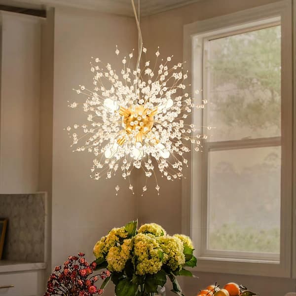 Nest & Flowers Dandelion Table Light – 100 Warm White LEDs On Flexible Copper Wire, Battery-Powered Firework Lamp For Christmas, Weddings, Parties & Indoor Decor
