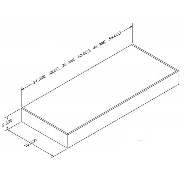 Omega National Products 10 in. x 42 in. x 2 1 2 in. Maple Wood