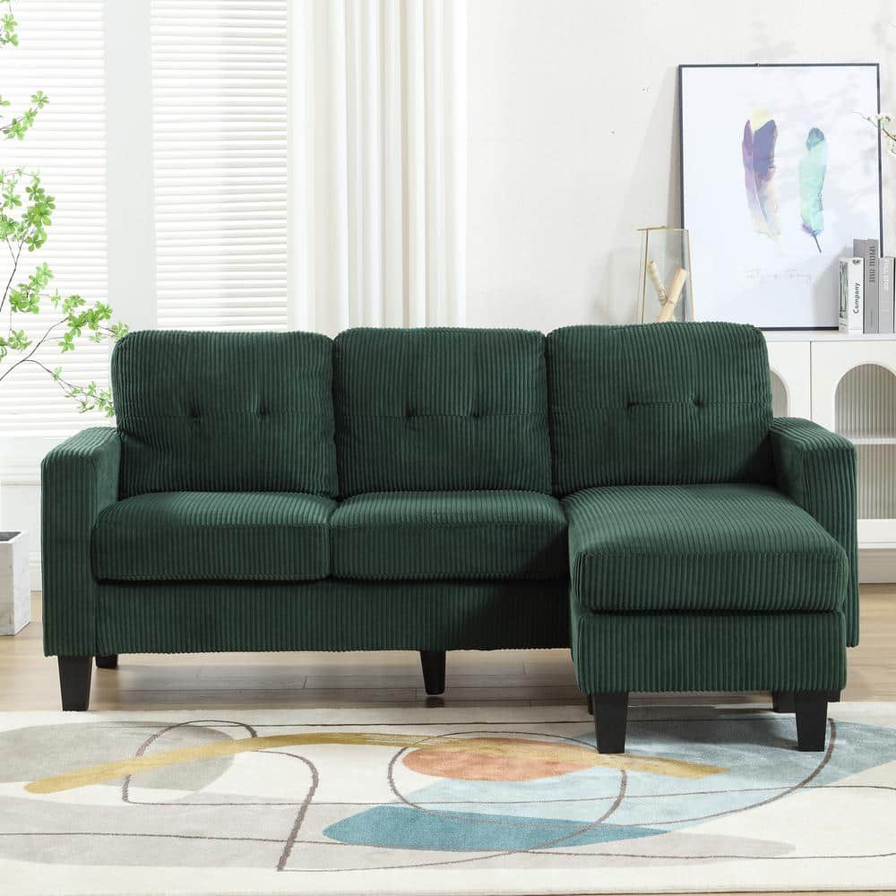Outdoor Wood 2-Piece Patio Conversation Sectional Sofa Seating Set,L Shaped