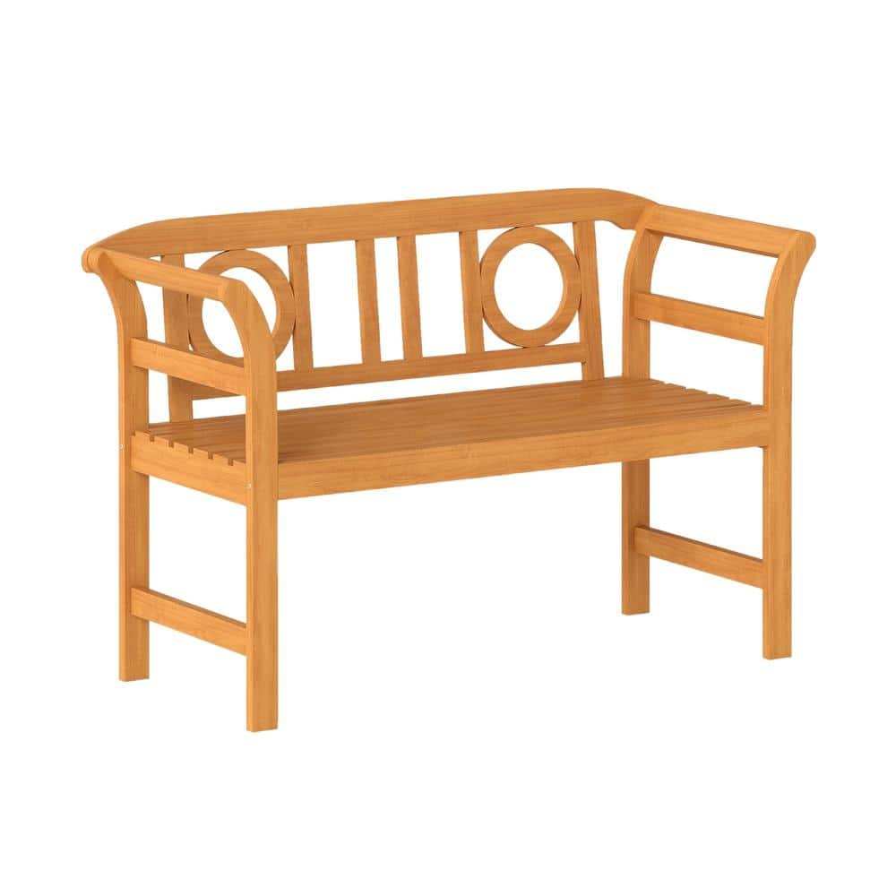 Acacia Wood 2-Person Outdoor Patio Loveseat with Backrest and Armrests price history on PriceWatchPro