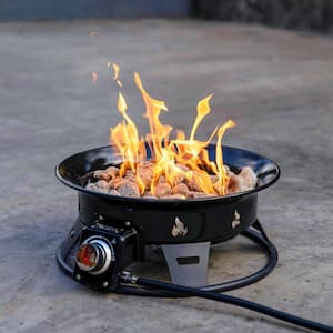 Kootenay 19 in. Portable Outdoor Steel Propane Gas Fire Pit with Cover and Carry Kit