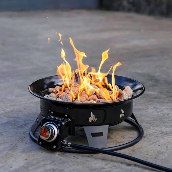 Outland Living Kootenay 19 in. Portable Outdoor Steel Propane GAS Fire Pit with Cover and Carry Kit, Enamel