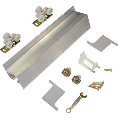 Johnson Hardware 72 in. Wall Mount Barn Door Track and Hardware Set