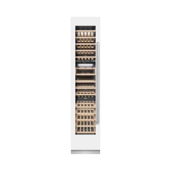 18 in. 9.0 cu. ft. Triple Zone 68-Bottle Left Hinge Column Wine Cooler in White Matte