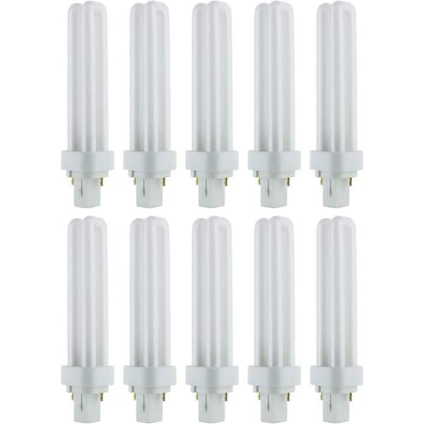 100-Watt Equivalent PL-C G24d3 2-Pin Base CFL Plug in Light Bulb in Soft White 2700K (10-Pack)