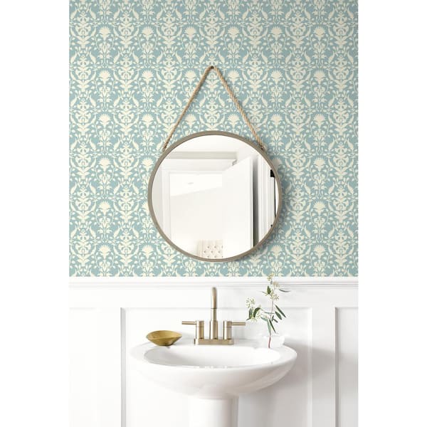 Peacefulness Chambray Toile Vinyl Peel and Stick Wallpaper Roll (Covers 30.75 sq. ft.)