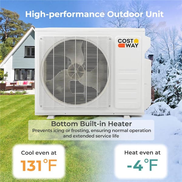 Costway 18K BTU 2-Zone 9K BTU 22 SEER2 Mini Split Air Costway 18K BTU 2-Zone 9K BTU 22 SEER2 Mini Split Air