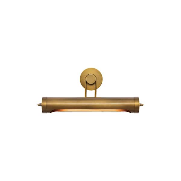 ALORA Wynwood 20 in. 2 Light 60-Watt Vintage Brass Picture Light
