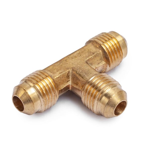 LTWFITTING 5/16 in. Brass Flare Tee Fitting (5-Pack) HF44505 - The Home  Depot