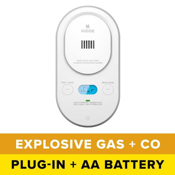 Plug-In, AA Battery Backup Carbon Monoxide Detector, Explosive Gas, Easy-to-Read Digital Backlit Display, COPDLG